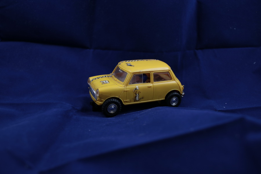 Slotcars66 Mini Cooper 1/32nd scale Scalextric slot car yellow Rally  