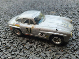 Slotcars66 Mercedes 300SL Silver 1/32nd Scale Slot Car by Revell 