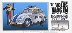Slotcars66 Volkswagen Beetle 1/32nd scale Arii plastic model kit 1950's Patrol Car 